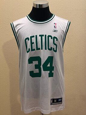 Reebok Boston Celtics Paul Pierce #34 NBA Swingman Jersey Mens M White Green